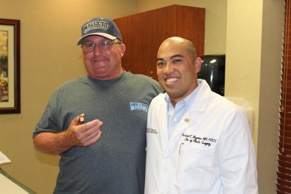 Photo: Ben Mays with Dr. Richard Baynosa 