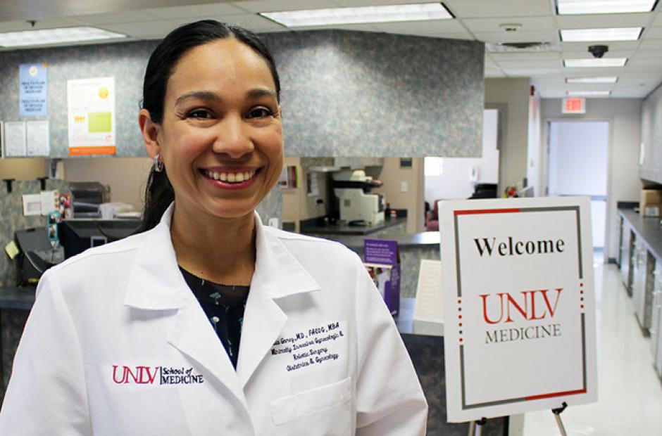 Dr. Nadia Gomez at the UNLV OB/GYN Clinic.