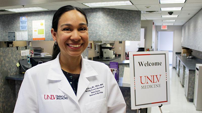 Dr. Nadia Gomez at the UNLV OB/GYN Clinic.